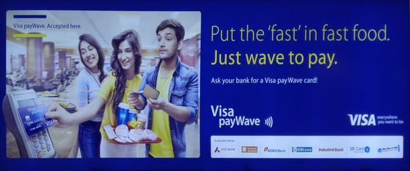 NFC Marketing Poster VISA Pagamento Onda Pagamento Publicidade Fora Aplicação
